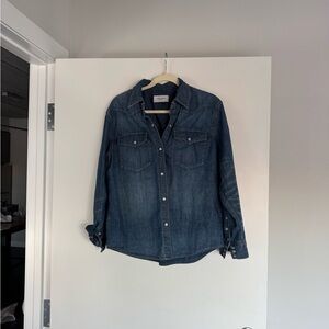 Madewell Alexa Chung Denim Western Button-Up Shirt